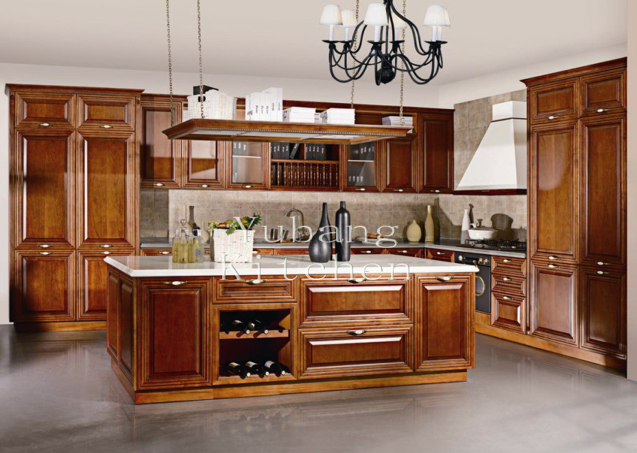#2012-43 Factory Direct Classic Solid Wood Kitchen Furniture