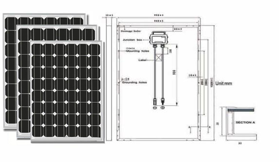 175-210W Mono Solar PV Panel with High Quality Made in China