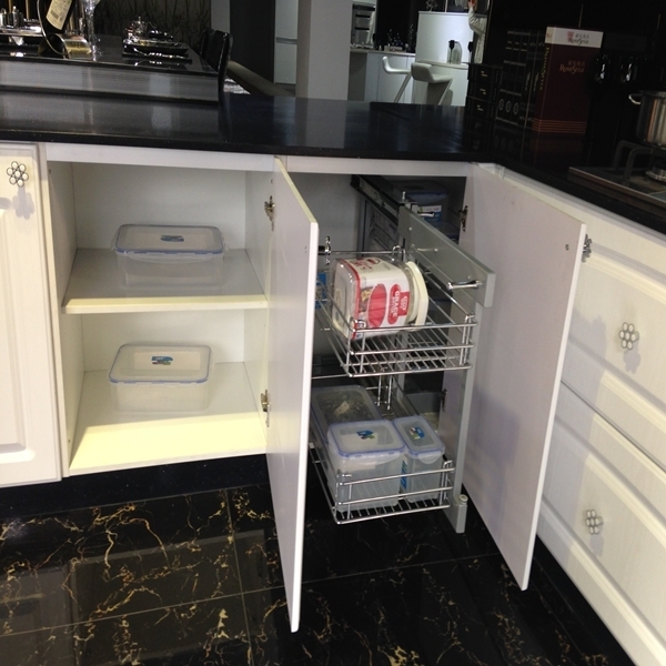 18mm MDF Door High Gloss Kitchen Cabinet (ZHK-028)