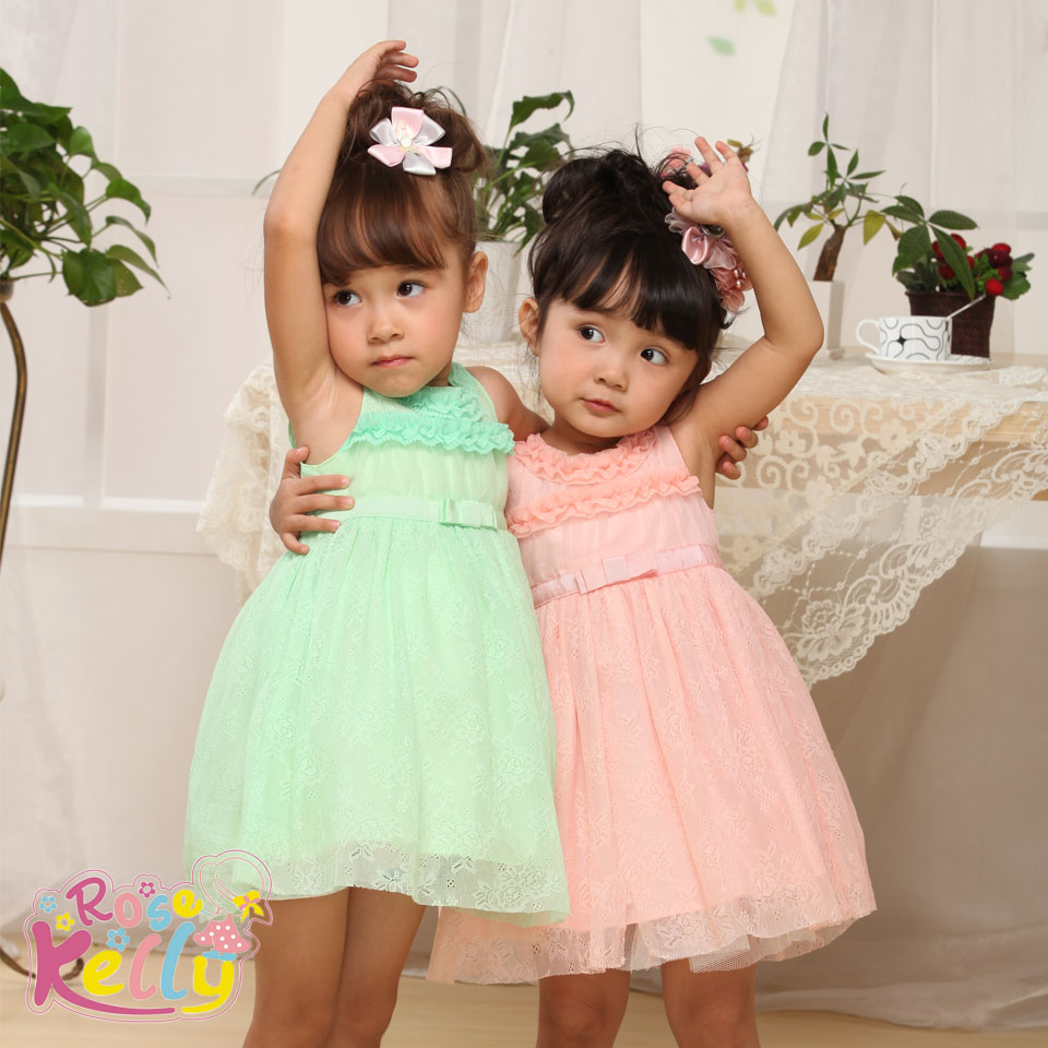 2014 Child Clothes for Flower Girls Chevron Dress