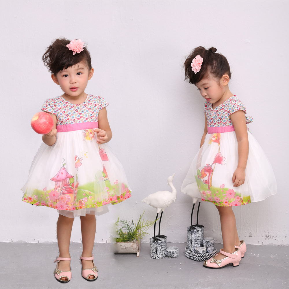 2015 Printed Fashion Baby Girl Dress (3002)