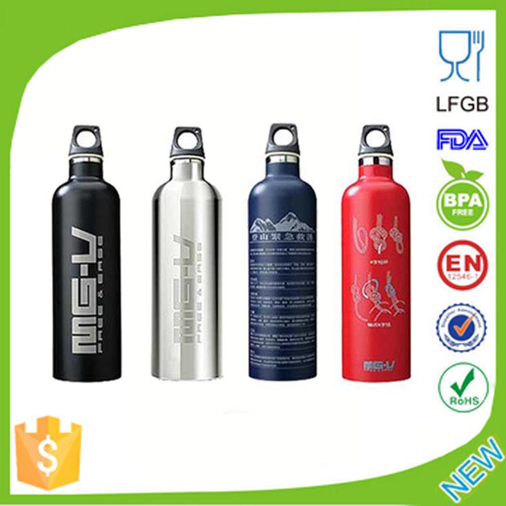 450-750ml Single Wall S/S Sport Drinking Bottle Dn-201