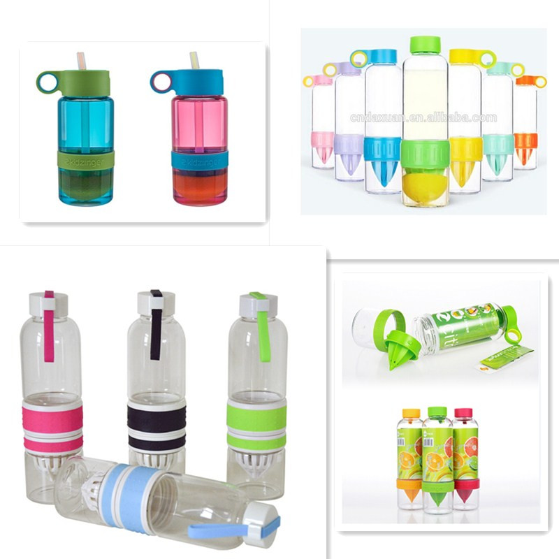 600-750ml Plastic or Glass Lemon Water Bottle
