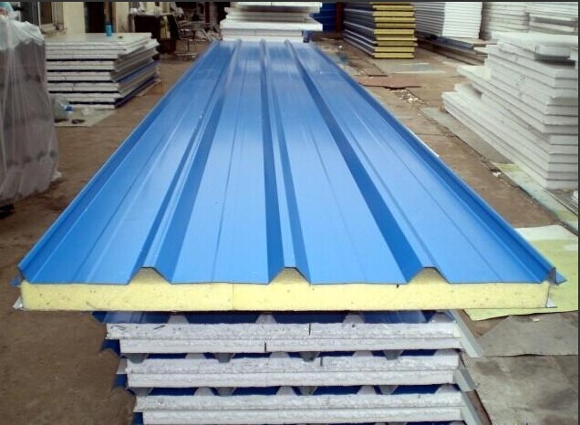 Blue Sheet EPS/Rockwool Sandwich Panel for Country House/Cottage