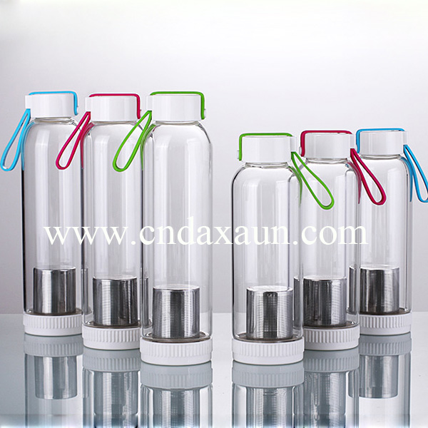 Clear Glass Drinking Water Bottle with Tea Infused Dn-164b