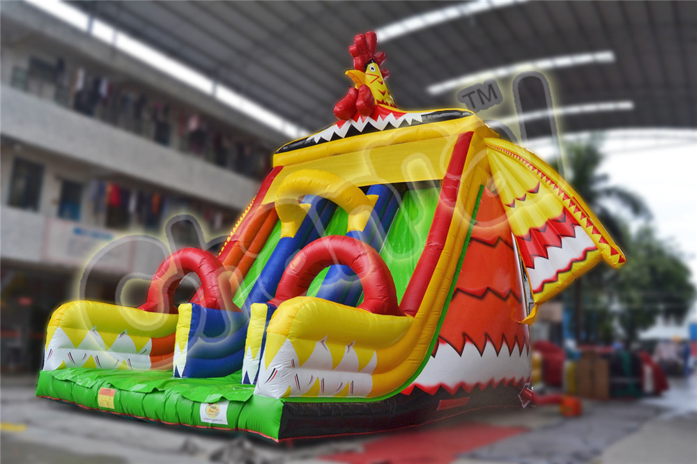 Colorful Inflatable Rooster Slidefor Chsl470