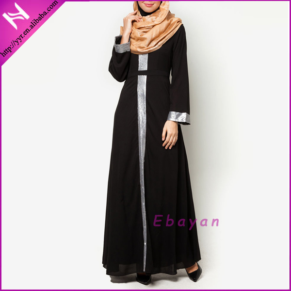 Contrast Sequin Dubai Fashion Abaya 2014