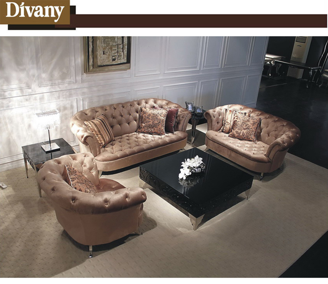 Divany New Modern Living Room Furniture with Sofa and Coffee Table (LS-107)