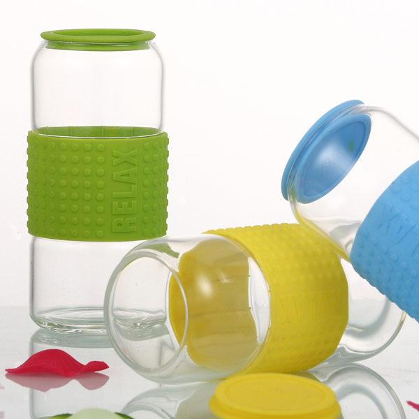 Fancy New Design Fashionable Borosilicate Glass Water Bottles