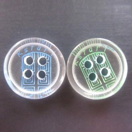 Fashion Plating Resin Shirt Button 4-Hole