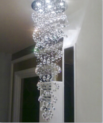 Fashion Style Spiral Down Crystal Chandelier Lamp