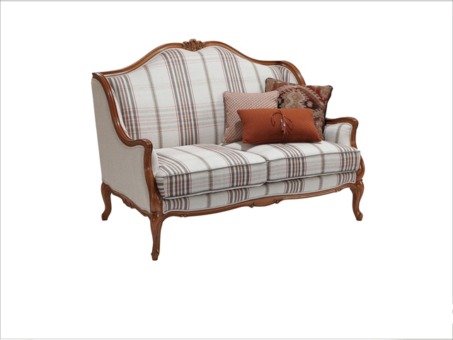 French Modern Living Room Furniture Fabric 2 Seat Love Sofa (H322)