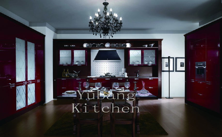 Lacquered Kitchen Cabinet (Kitchen #M2012-6)