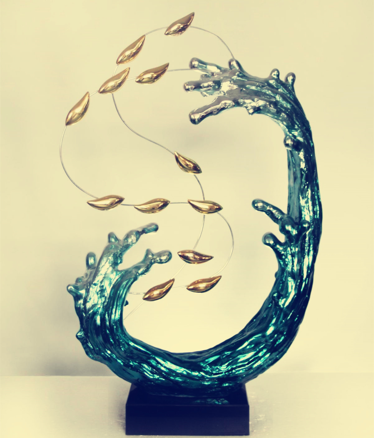 Large Sea Wave Sculpture, Abstract Sculpture