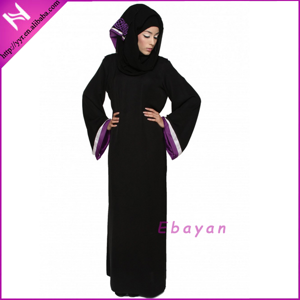 Latest Dubai Black Abaya with Hood