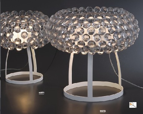 Latest Mordern Fashion Acryl Carbon Steel Glass Table Lighting (665T2)