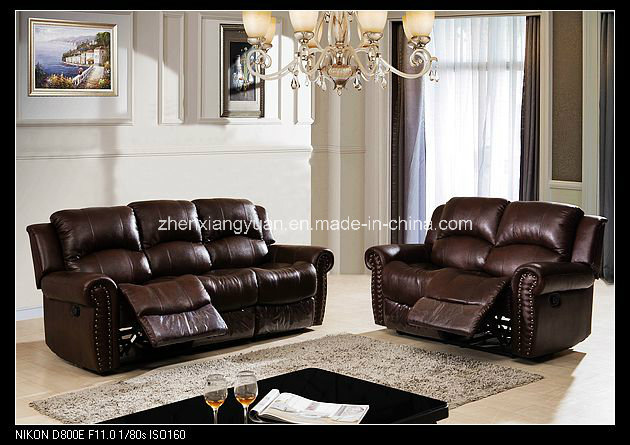 Living Room Furniture Recliner Sofa Bonded Leather