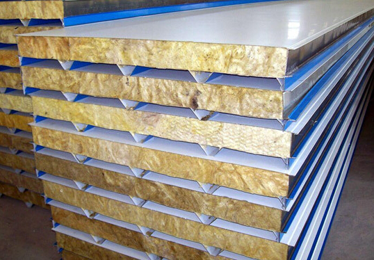 Metal/ Iron Sheets Rock Wool Insulate Sandwich Panels