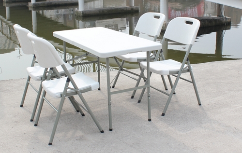 New Series 4 Feet Adjustable Fold-in-Half Table (SY-122Z)