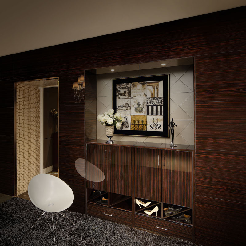 Oppein High Gloss Ebony Shoes Cabinet (XG11342)
