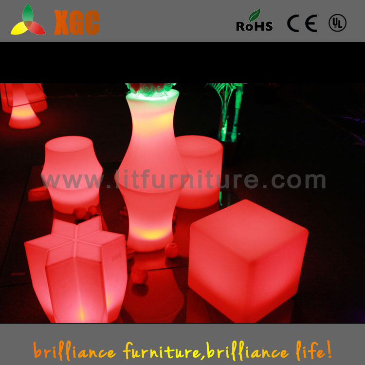 PE LED Chair/Plastic LED Bar Chair/Modern LED Chair/LED Bar Chair
