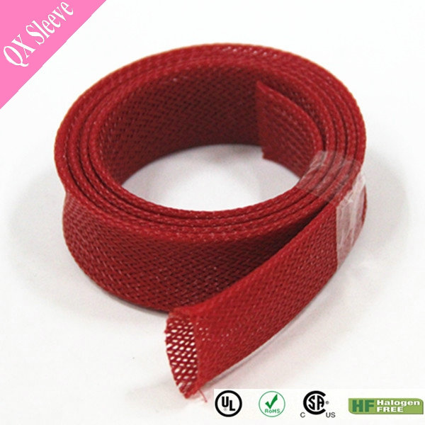 Red 25mm Expandable Pet Wrap Braided Sleeving