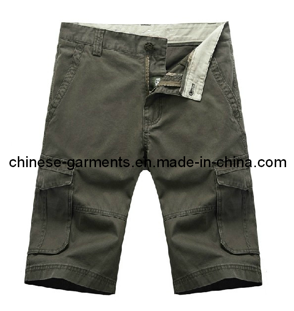 Single Colors Wash Short Pants for Men