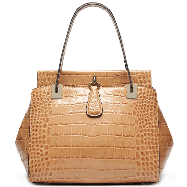 Stylish Ladies Brand Double Face Crocodile Pattern Exotic Bag