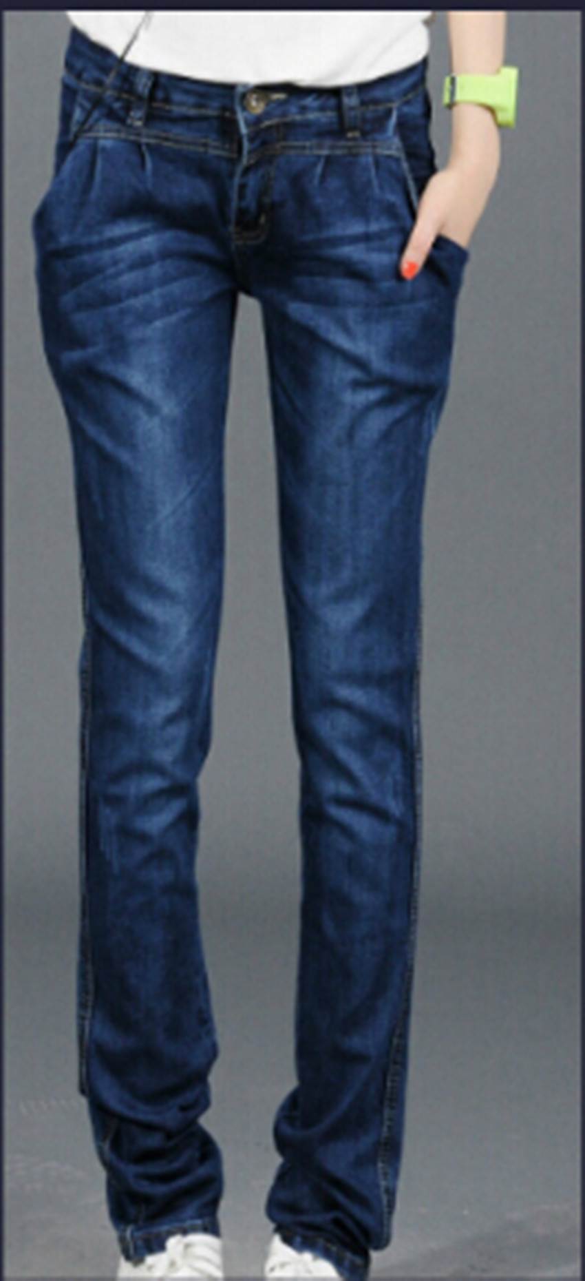 Women Straight Broken Sexy Jeans Denim Pants