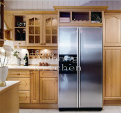 #2012-101 Stained Grade Solid Wood Door Kitchen Cabinets