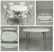 122mm Round Plastic Banquet Table/Party Folding Table (SY-122Y)