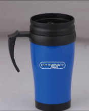 16oz Auto Steel Mug with Stripe