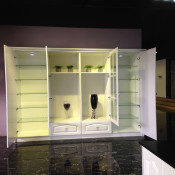 18mm MDF Door High Gloss Kitchen Cabinet (ZHK-029)