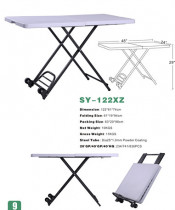 2013 New Plastic 4 Foot Fold-in-Half Table--122xz