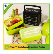 2014 New Design Baby Plastic Lunch/Bento Box Set with 3 Layers Y95055