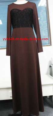 2014 Yyh Lady Fashion Long Lace Islamic Dress