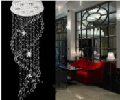 2015 Fashion Style Spiral Down Crystal Chandelier Lamp