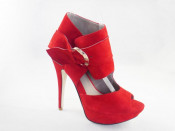 2015 Kid Suede High Heel Ladies Sandals (HCY03-159)