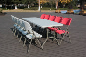 240cm Rectangle Banquet Fold-in-Hlaf Table