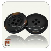 4 Holes Logo Coat Resin/Polyester Horn Button for Coat