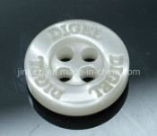 4 Holes Resin/Polyester Pearl Shirt Logo Button