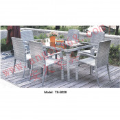 7 PCS Rattan Dining Modern Garden Leisure Patio Table for Outdoor