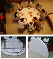 72 in. Blow Mould Plastic Round Folding Table (SY-183ZY)