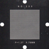 0.76mm (pitch=1.27mm) Universal Stencil 80x80mm