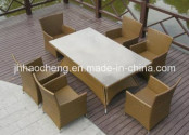 7PC Dining Set/Outdoor or Indoor Rattan Garden Furniture/Wicker Chair Set