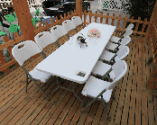 8 Foot Plastic Fold in Half Table (SY-240Z)