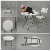 80mm Round Plastic Banquet Table/Party Folding Table (SY-80Y)