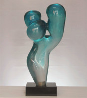 Abstract Coloured Glaze Sculpture