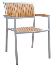 Aluminium Leisure Dining Garden Wood Outdoor Furniture (JJ-AW09)