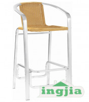 Aluminium Rattan Wicker Hotel Bar Stool (JC-35)